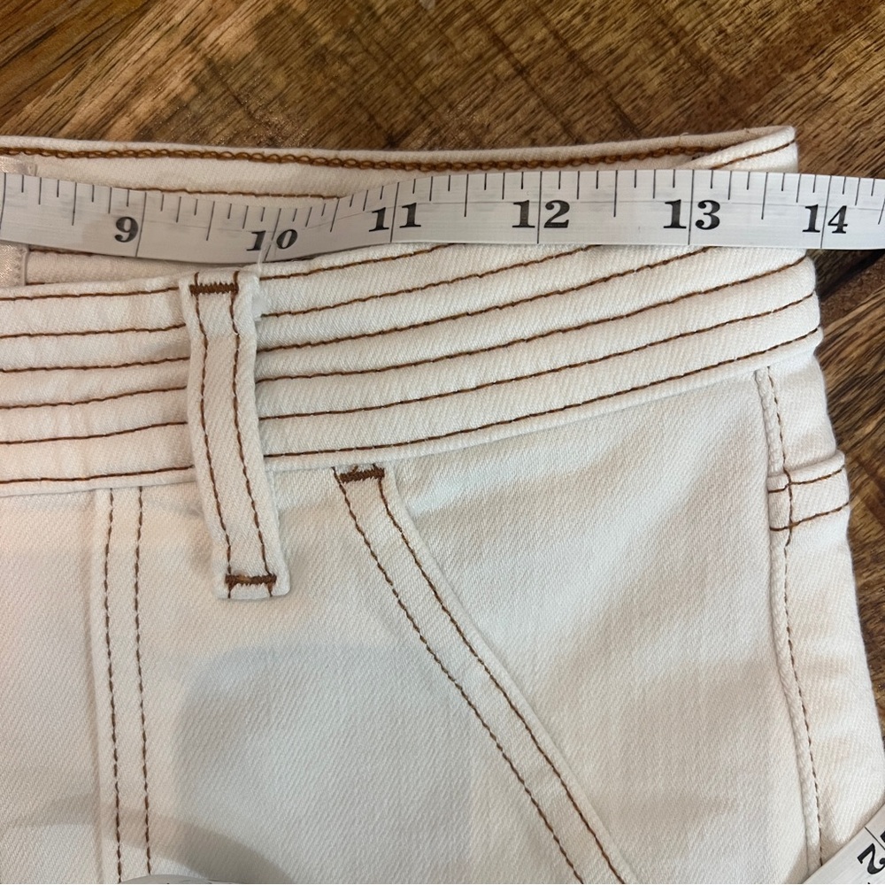 FRAME denim the Utility Trouser Wide Leg Jeans Au Natural Clean Contrast Stitch - Picture 8 of 12